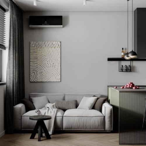 Кухня - гостиная площадью 17 кв. 02