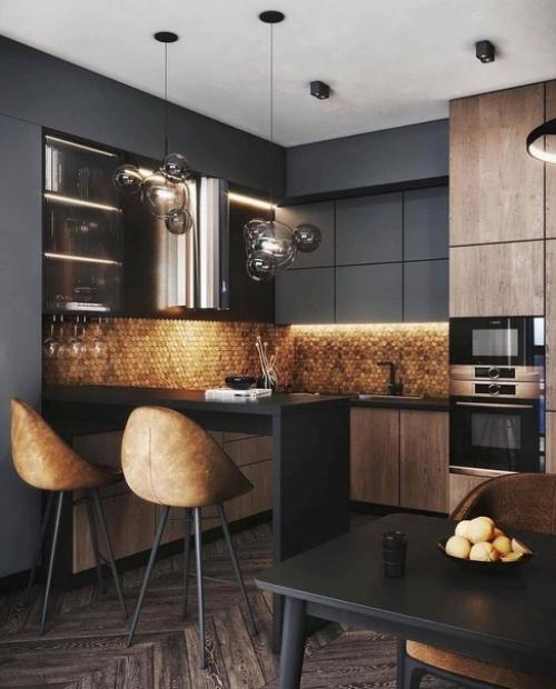 Шоколадная Красавица. Дизайн квартиры в темных тонах.