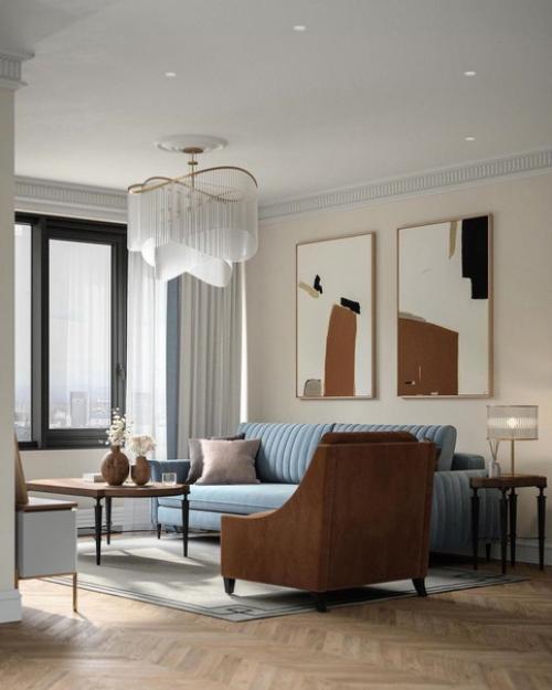 Интерьер с элементами американской классики. 02