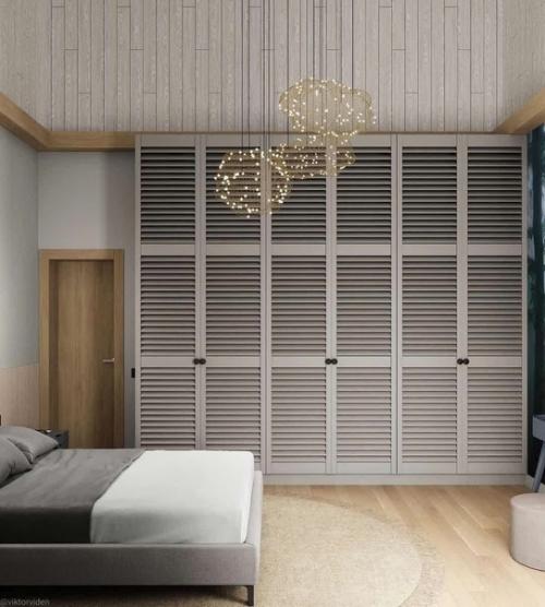 Спальня с фотообоями, которые создают особую атмосферу. 02