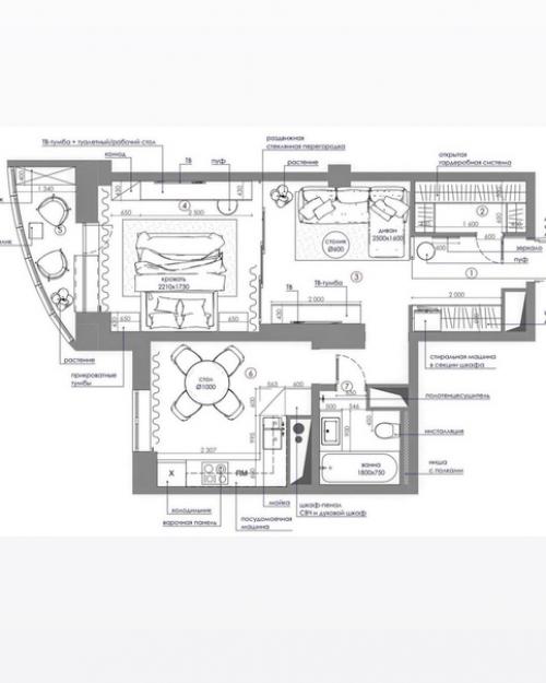 Дизайн - проект однокомнатной квартиры. 09