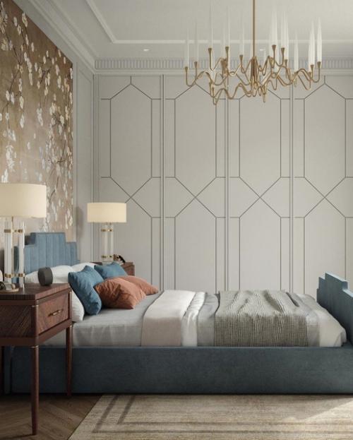 Интерьер с элементами американской классики. 01