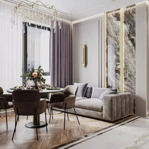 Невероятный интерьер кухни - гостиной площадью 16 кв. 02