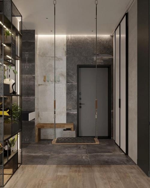 Квартира холостяка.  Текстуры фактуры дружат и идеально сочетаются. 06