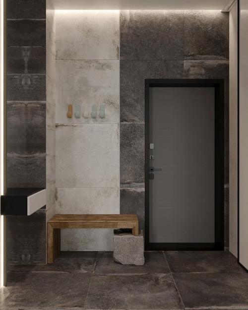 Квартира холостяка.  Текстуры фактуры дружат и идеально сочетаются. 08