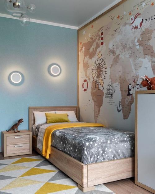 Один из самых ярких и нестандартных интерьеров квартиры, общей площадью 91 кв. 04