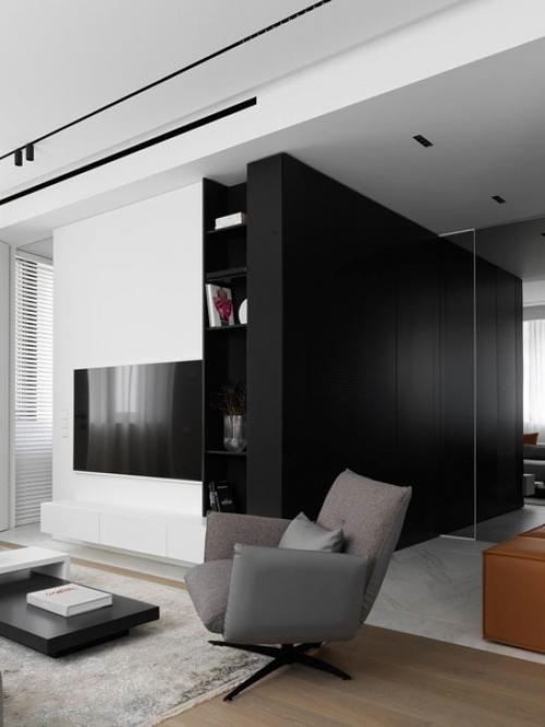 Лаконичные функциональные апартаменты с настроением бутик - отеля, площадью - 61 кв. 02