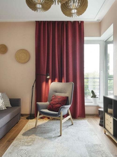 Дерево и яркие акценты: уютный интерьер трехкомнатной квартиры, площадью - 70 кв. 04