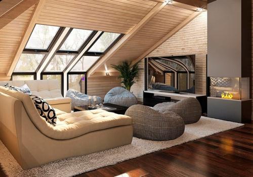 В спальнях под крышей свой шарм и атмосфера. 04