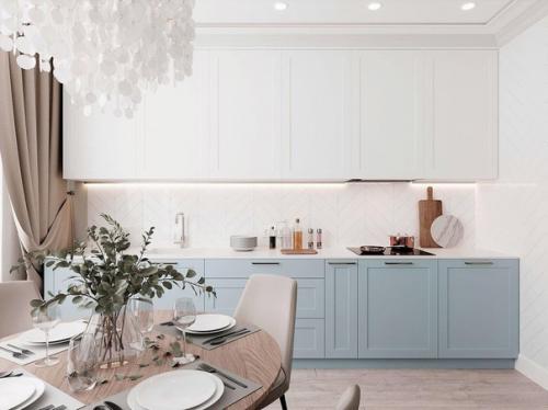 Дизайн кухни, гостиной и прихожей.