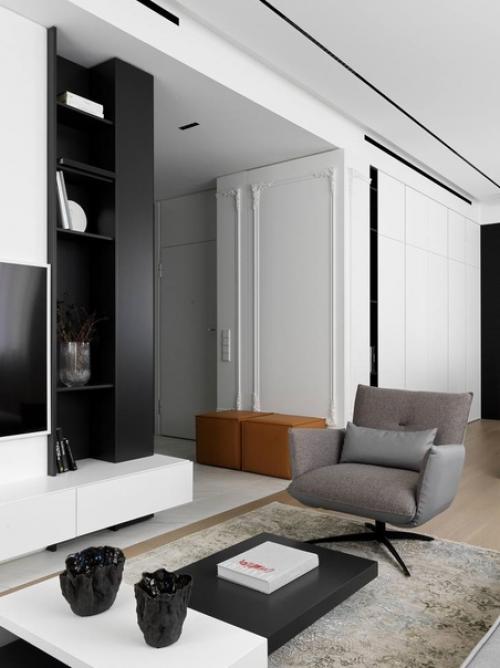 Лаконичные функциональные апартаменты с настроением бутик - отеля, площадью - 61 кв. 01