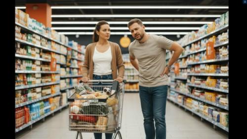 Решили с мужем закупить продукты на две недели.  