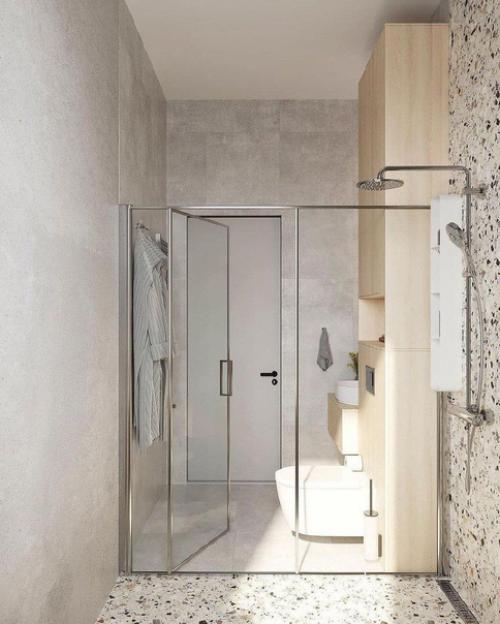 Ванная комната в светлых оттенках. 01