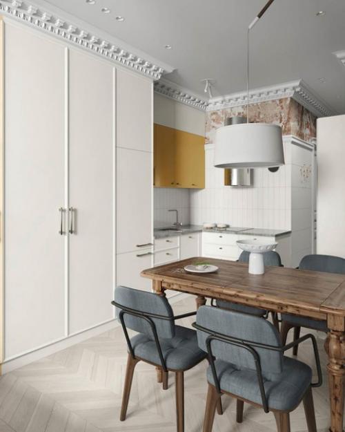 Современный интерьер с нотками классической элегантности и богемного шика. 08