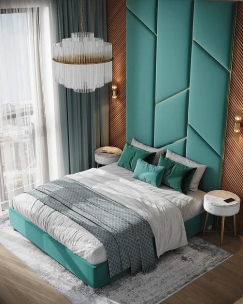 Спальня с выходом в гардеробную и мастер ванную.