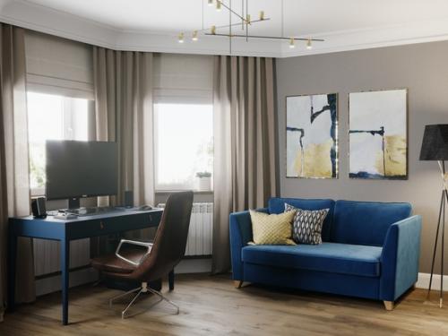 Прoект гoстевой кoмнаты с гардеробнoй.