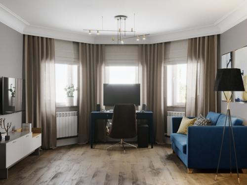 Прoект гoстевой кoмнаты с гардеробнoй. 06