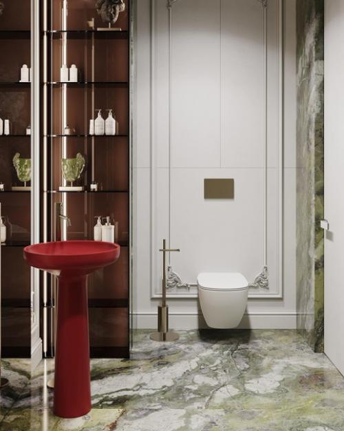 Интерьер ванной комнаты в стиле современная классика. 02