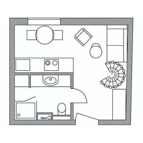 Очень маленькая, но красивая квартира. 07