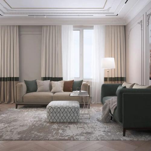 Гостиная, кухня и прихожая из одного проекта. 02