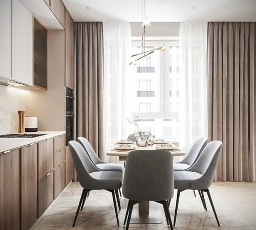 Кухня - гостиная площадью 37 кв. 02