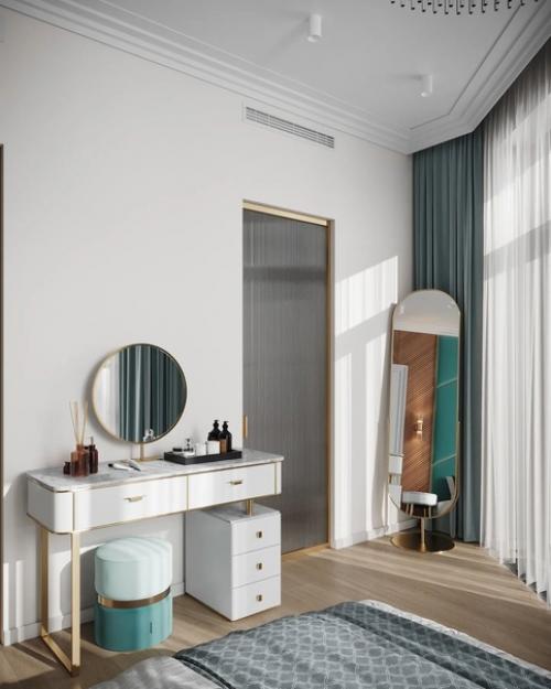 Спальня с выходом в гардеробную и мастер ванную. 07