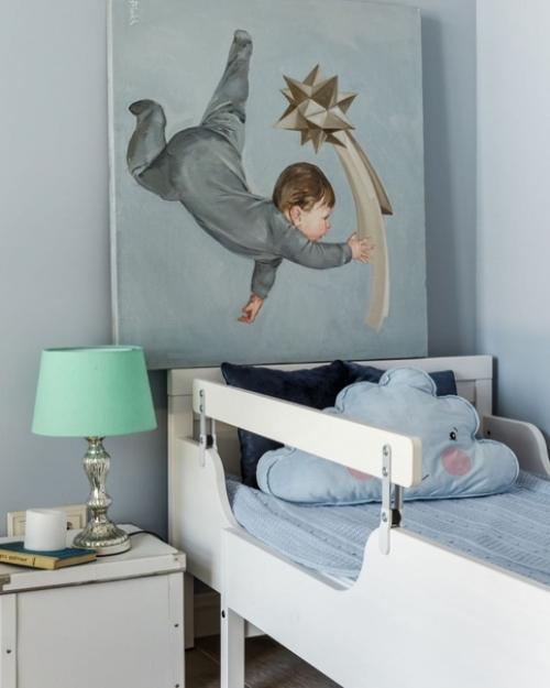 Дом в стиле Фьюжн и с голубыми акцентами. 03