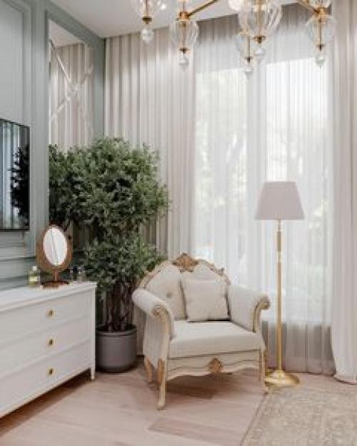 Красивая спальня.  Стиль - современная классика. 01