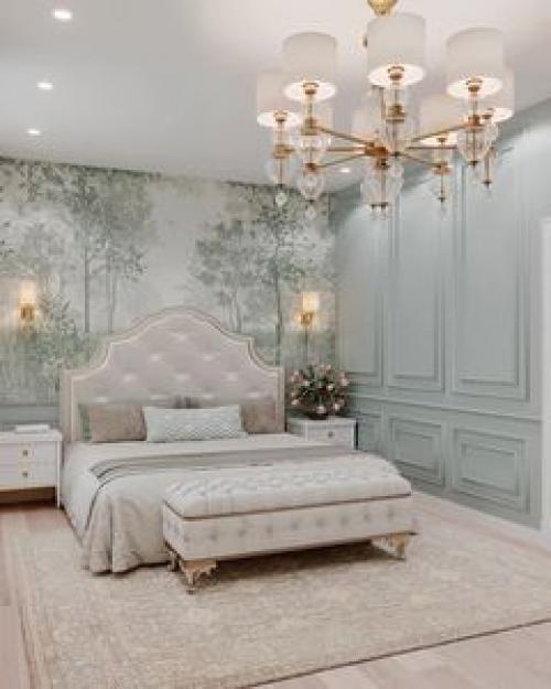 Красивая спальня.  Стиль - современная классика. 02