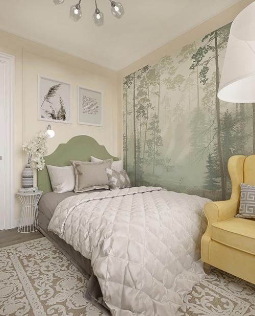 Маленькая, уютная спальня.