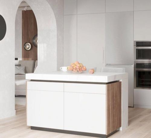 Простор, свет и уют - всё, что мы любим в загородной жизни, воплощено в этой стильной кухне - гостиной. 05