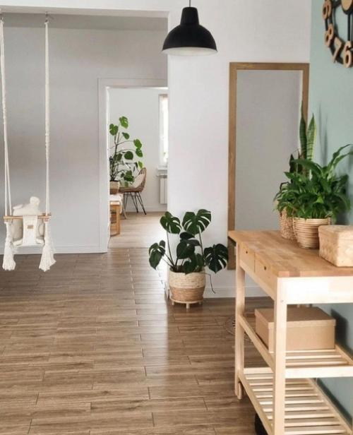 Природные оттенки создают спокойную обстановку в доме, наполняя её гармонией жизни. 06