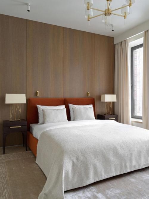 Интерьер в сливочных тонах с добавлением бежевого, розового и цвета хурмы. 03