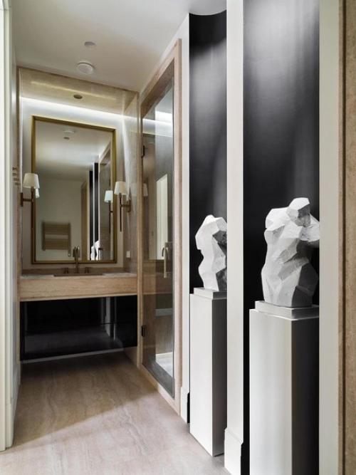 Интерьер в сливочных тонах с добавлением бежевого, розового и цвета хурмы. 05