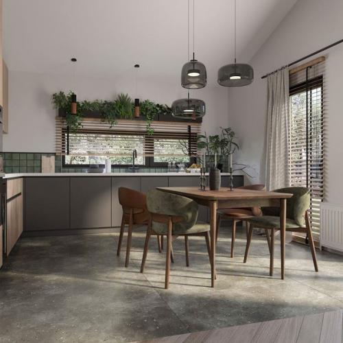 Стильная зона кухни в загородном доме. 04