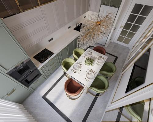 Эта кухня - пример того, как можно объединить стиль, функциональность и тишину загородной жизни в одном пространстве. 06