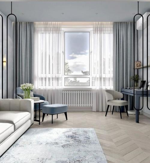 Гостиная в стиле - современная классика. 02