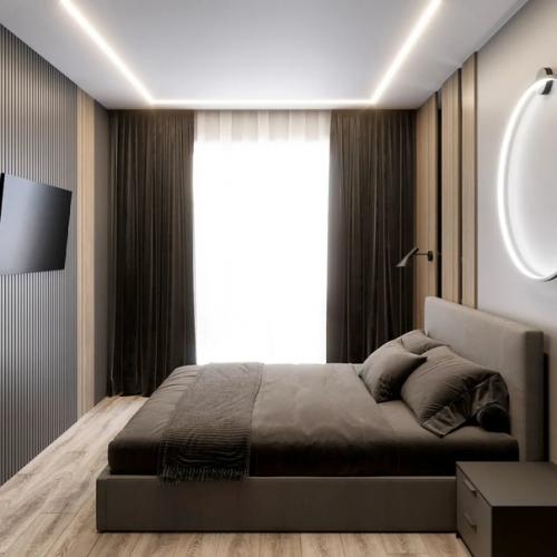 Спальня из проекта квартиры для молодого человека. 02