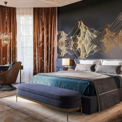 Интерьер, который сочетает роскошь, элегантность и геометрическую строгость. 04