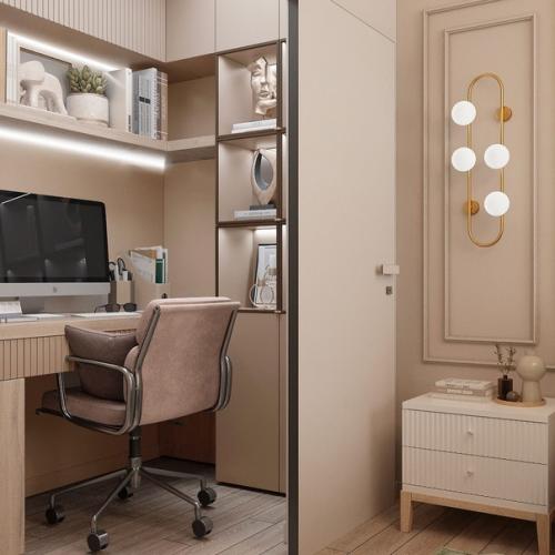 Светлая спальня, площадью - 11 кв. 01