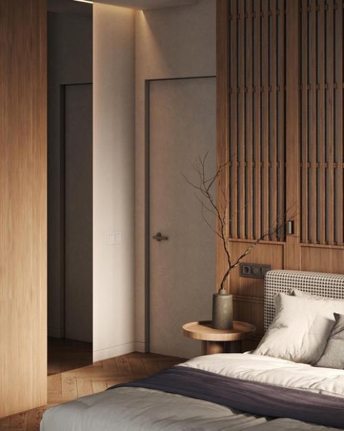 Уютная спальня.  Комфортная, стильная с необычными решениями в оформлении дизайна. 07