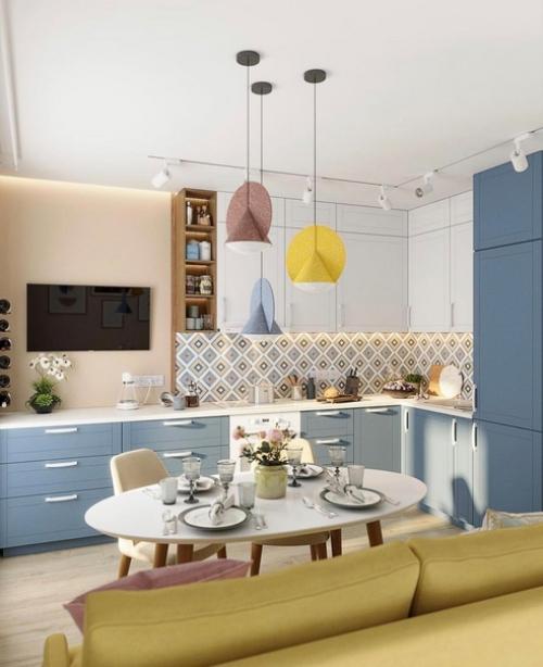 Кухня - гостиная, площадью - 13, 2 кв. 05