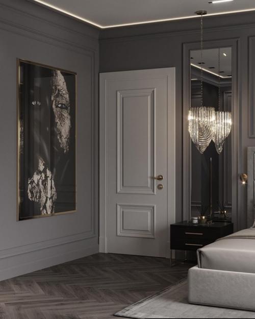 Интерьер спальни в загородном доме. 05