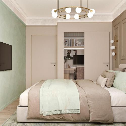 Светлая спальня, площадью - 11 кв.