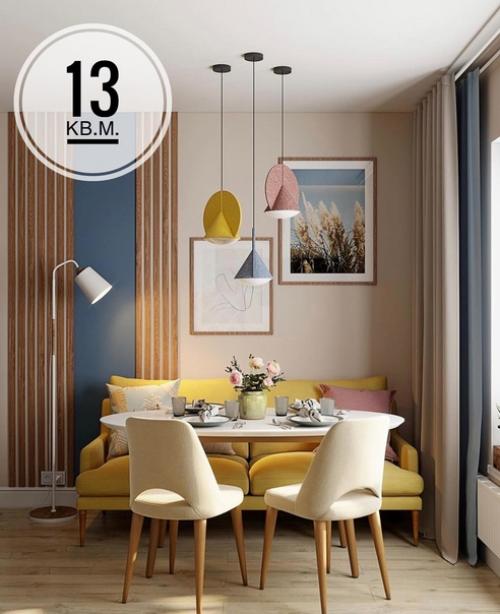 Кухня - гостиная, площадью - 13, 2 кв.