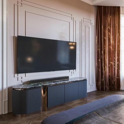 Интерьер, который сочетает роскошь, элегантность и геометрическую строгость. 01