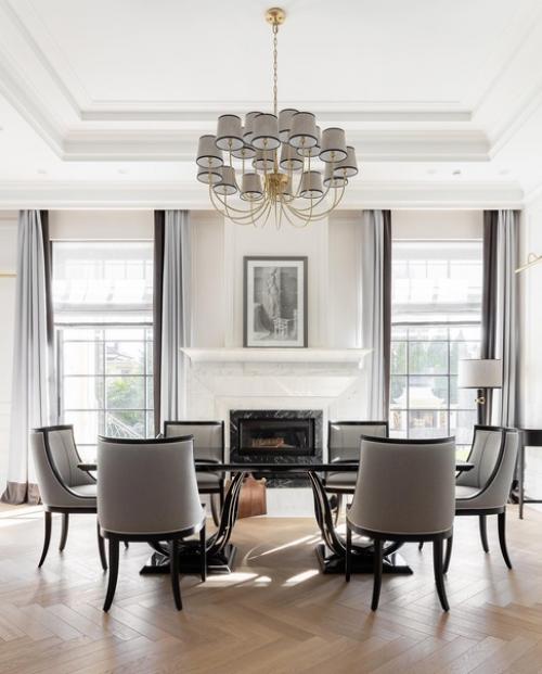 Добавить выразительности в интерьер, посредством графичных перегородок и элементов декора на стенах и потолке. 02