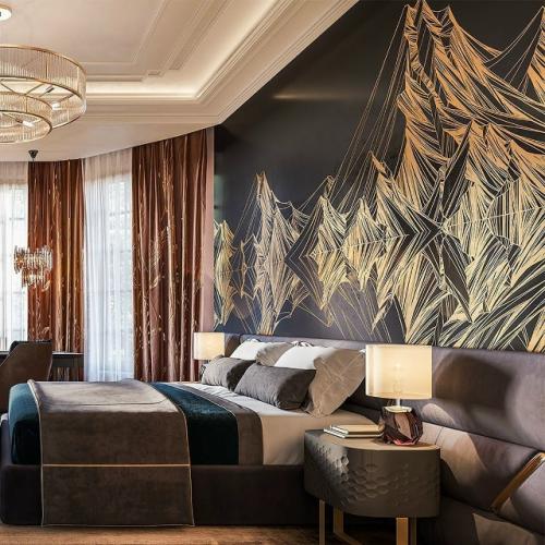 Интерьер, который сочетает роскошь, элегантность и геометрическую строгость. 02