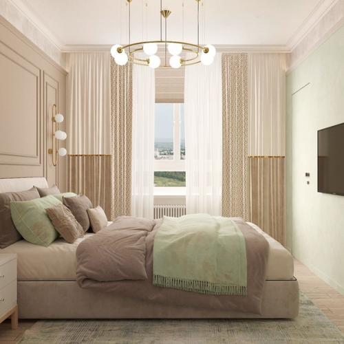 Светлая спальня, площадью - 11 кв. 06