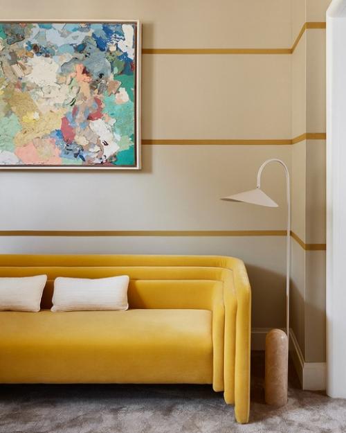 Квартира с яркой геометрией в духе 1970-х. 07